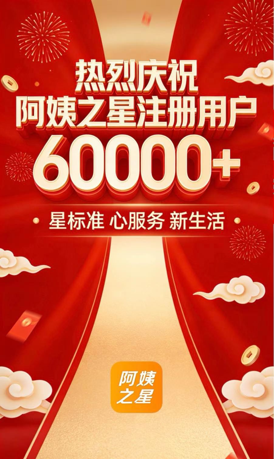 里程碑时刻！阿姨之星注册会员突破 6 万