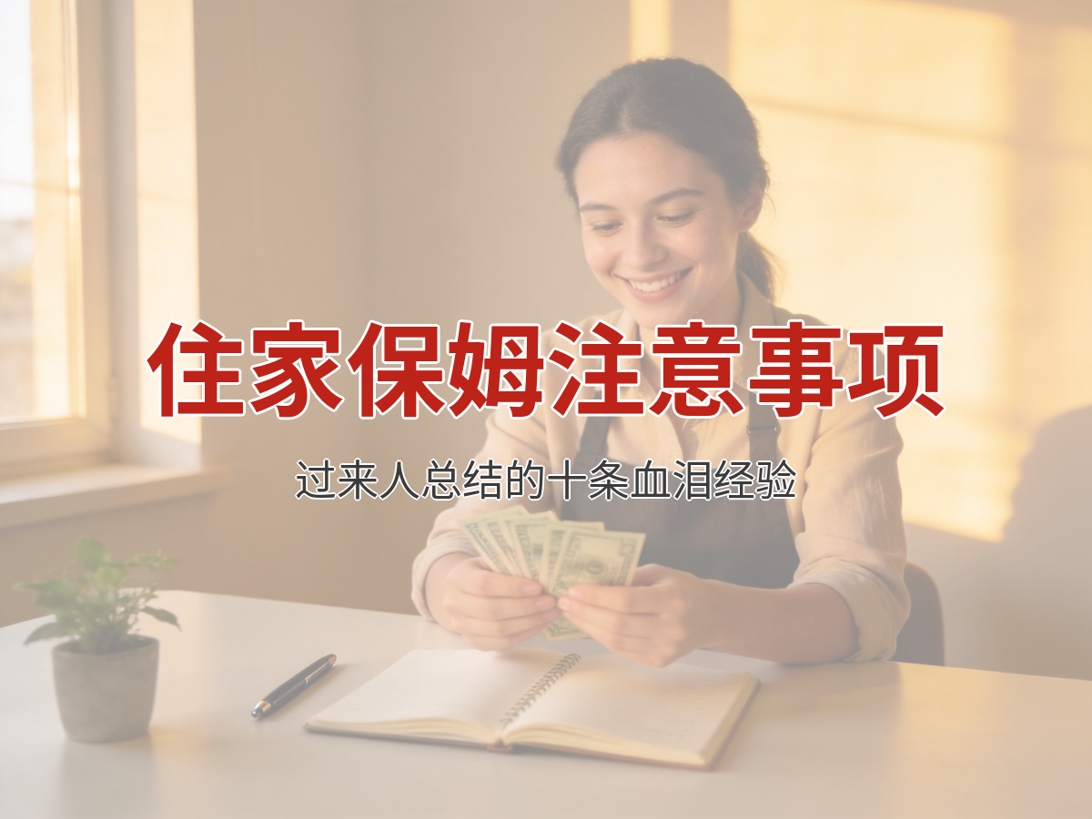住家保姆注意事项：过来人总结的十条实战经验