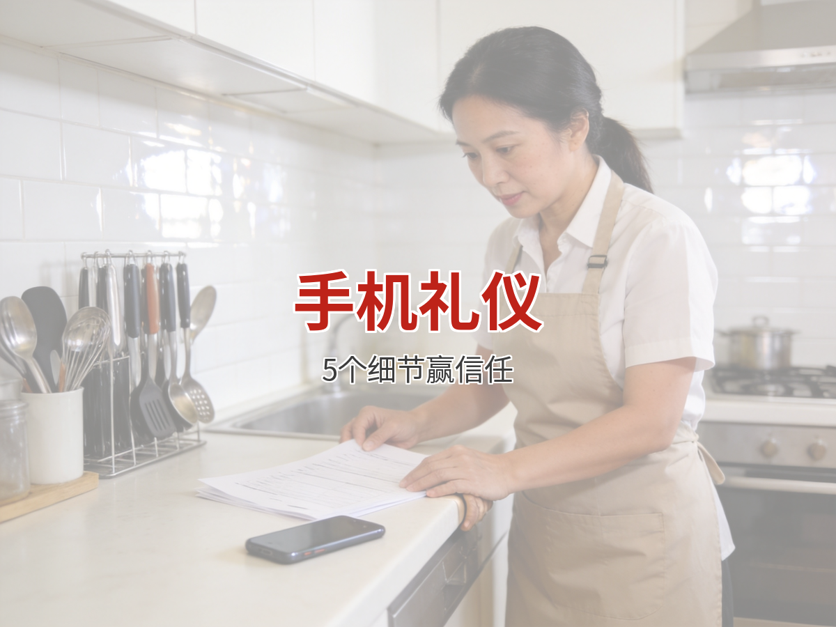上户手机使用礼仪：5个细节赢得雇主信任