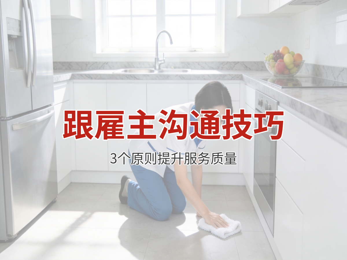 家政阿姨怎么跟雇主有效沟通？这3个原则让你的服务更受欢迎