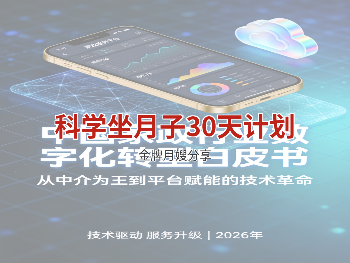 金牌月嫂教你科学坐月子的30天护理计划