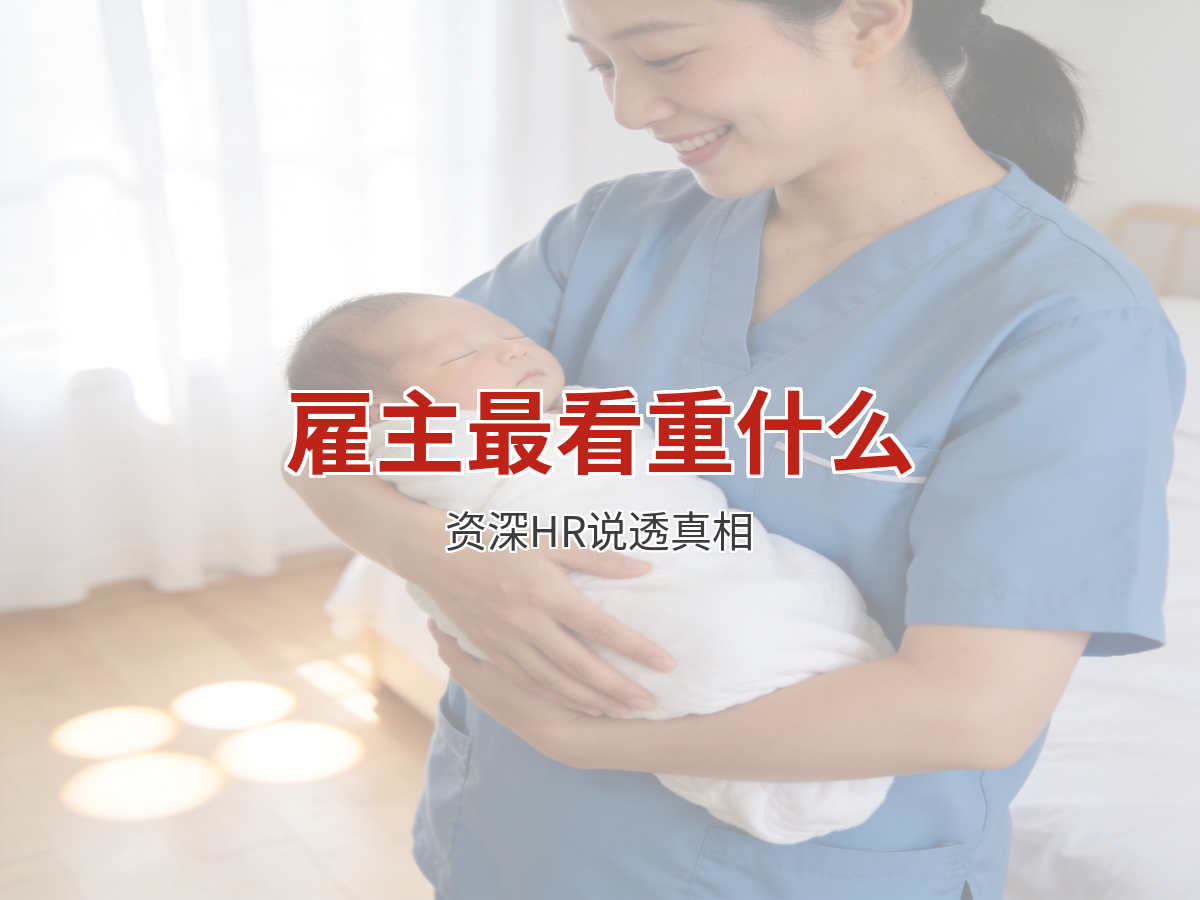 雇主找阿姨最看重什么 资深HR说透真相