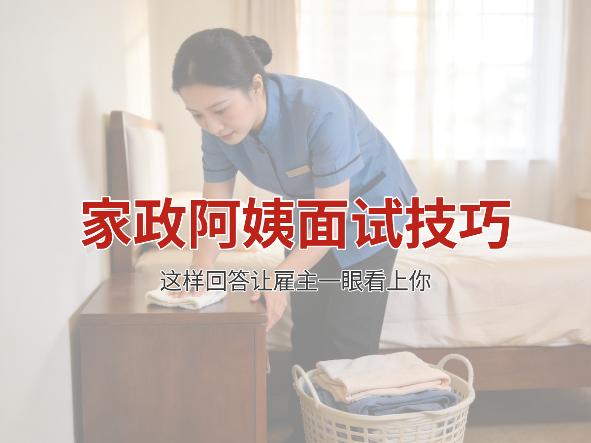 家政阿姨必看：面试时这样回答，雇主一眼看上你