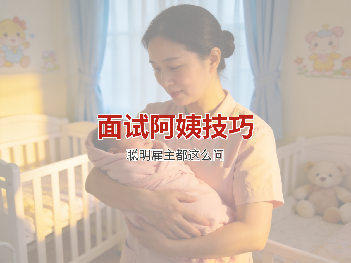 面试家政阿姨，聪明雇主都这样问