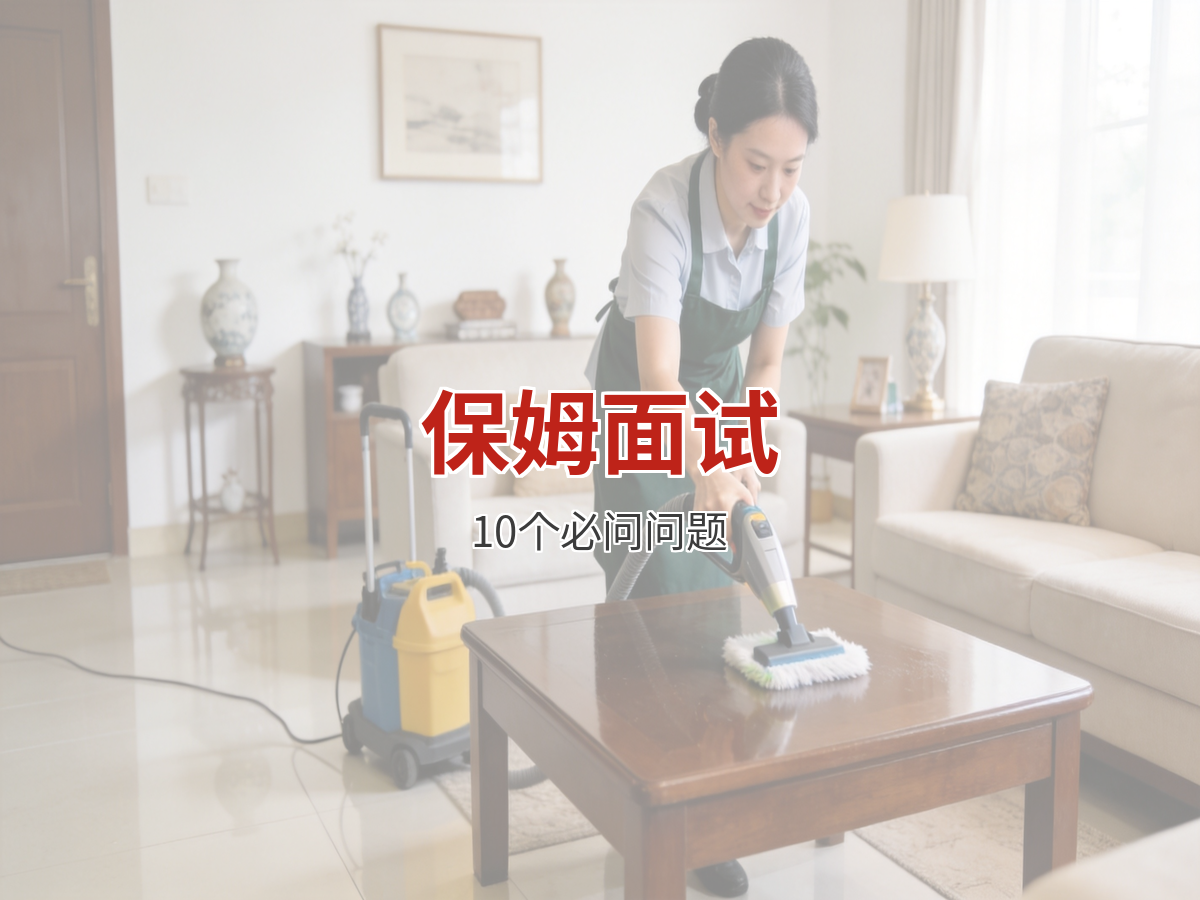 面试住家保姆问什么？这10个问题帮你找到靠谱的人