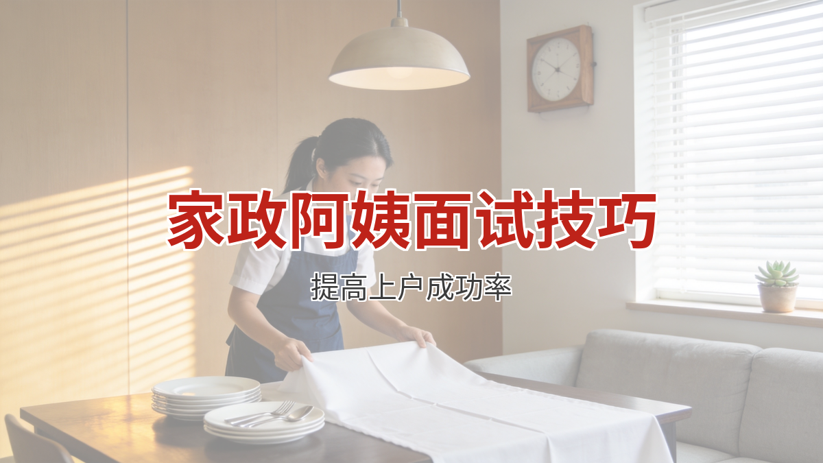 家政阿姨面试技巧与注意事项，提高上户成功率