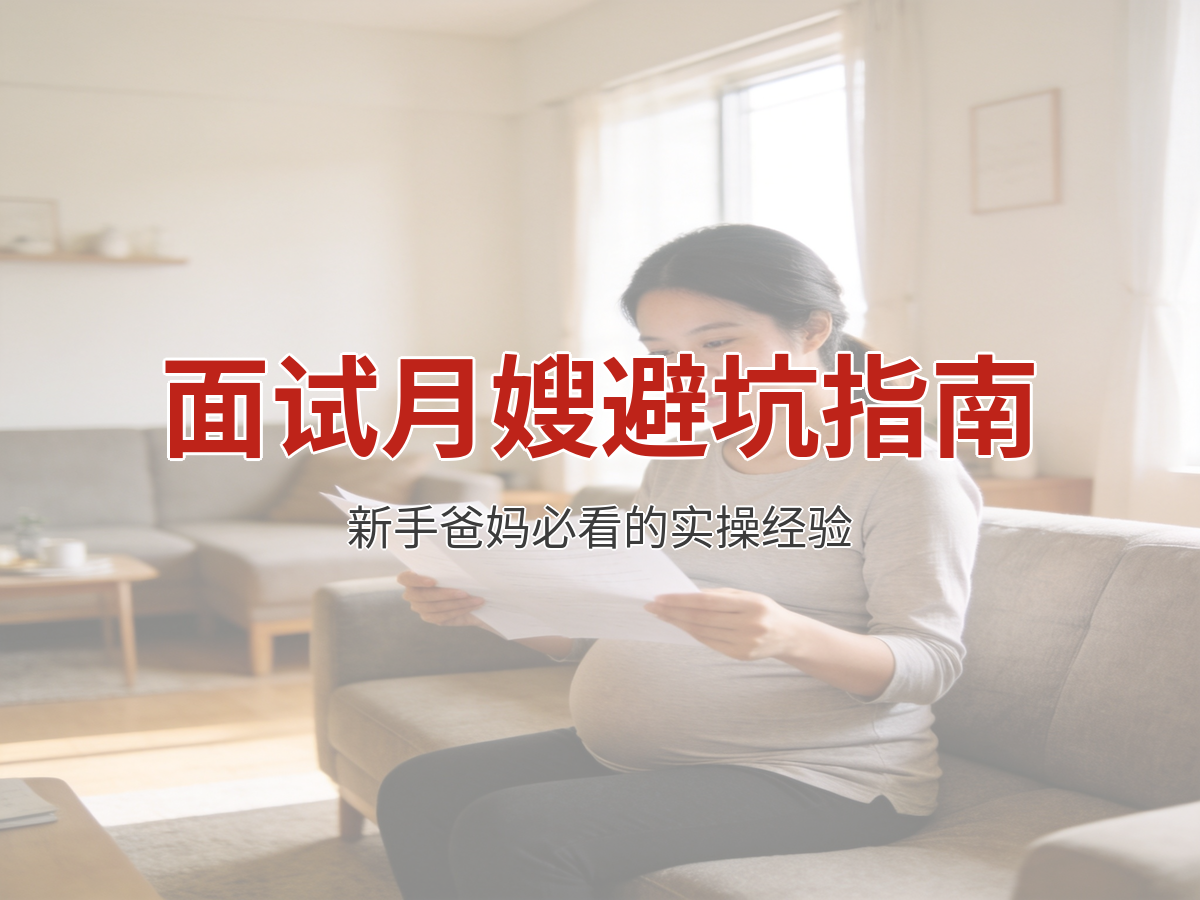 面试月嫂避坑指南：新手爸妈必看的实操经验