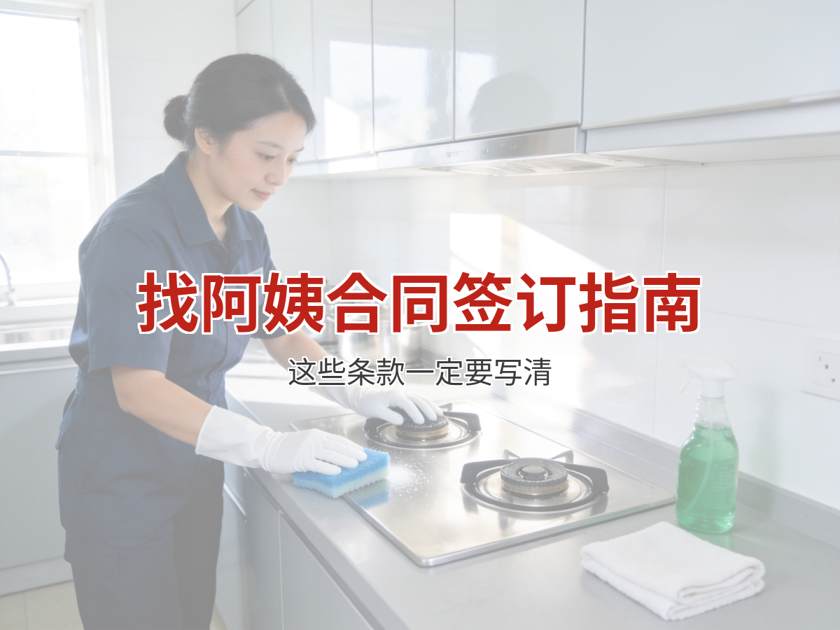 雇主找阿姨合同签订指南 这些条款一定要写清楚
