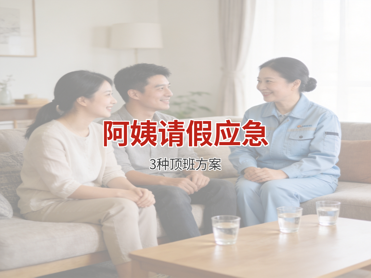 阿姨突然请假谁来顶：雇主的3种应急做法