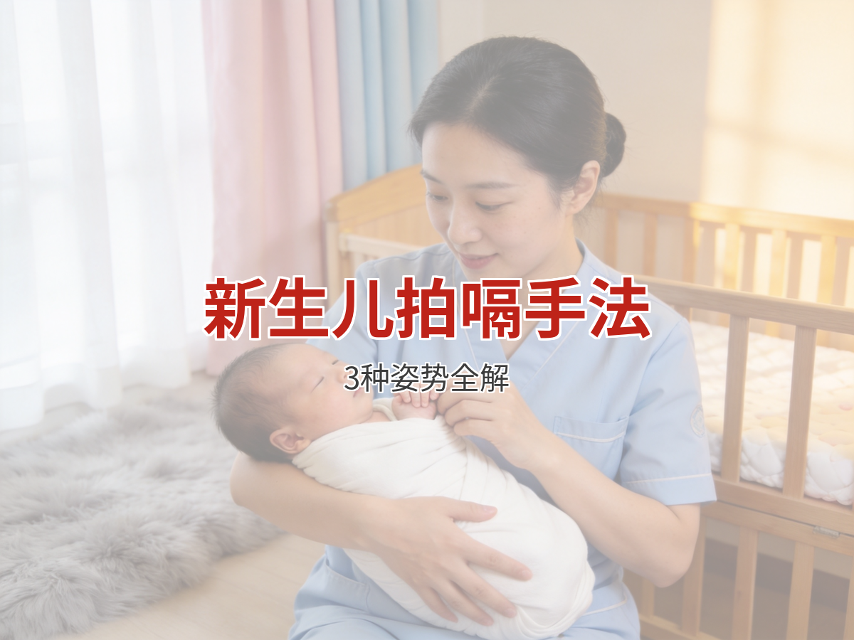新生儿拍嗝手法全解，3种姿势让新手月嫂不再手忙脚乱
