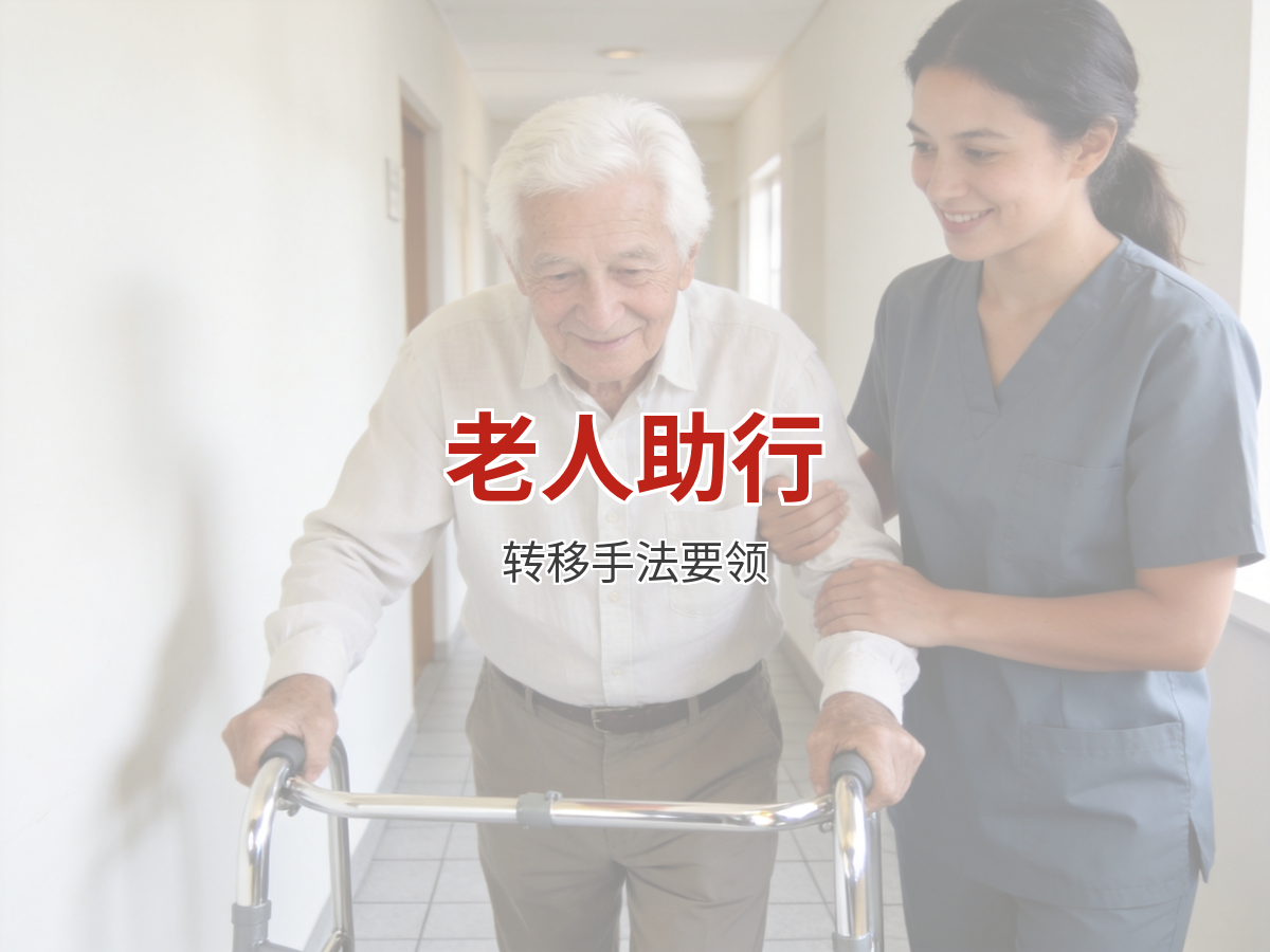 老人助行协助手法：拐杖轮椅转移的正确操作