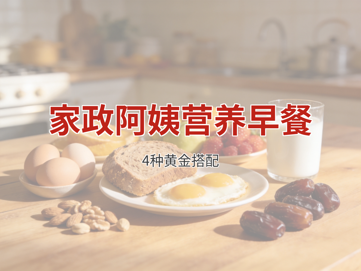 家政阿姨的营养早餐：4种黄金搭配，干活有劲不犯困