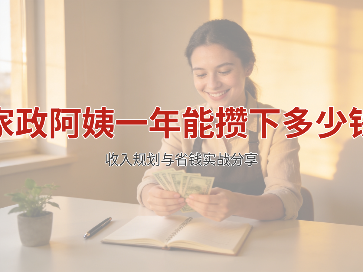 家政阿姨一年能攒下多少钱？收入规划与省钱实战分享