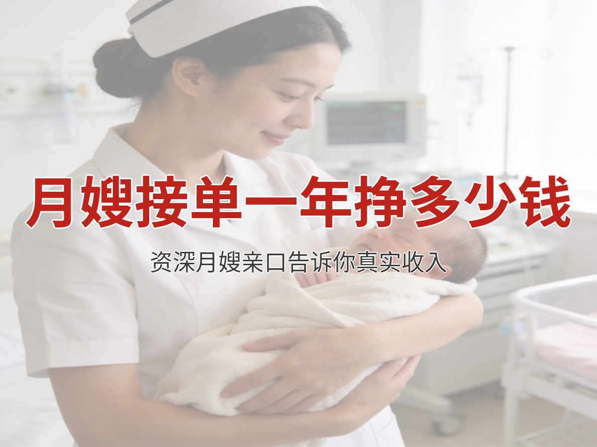 月嫂接单一年到底能挣多少钱？资深月嫂告诉你真实收入