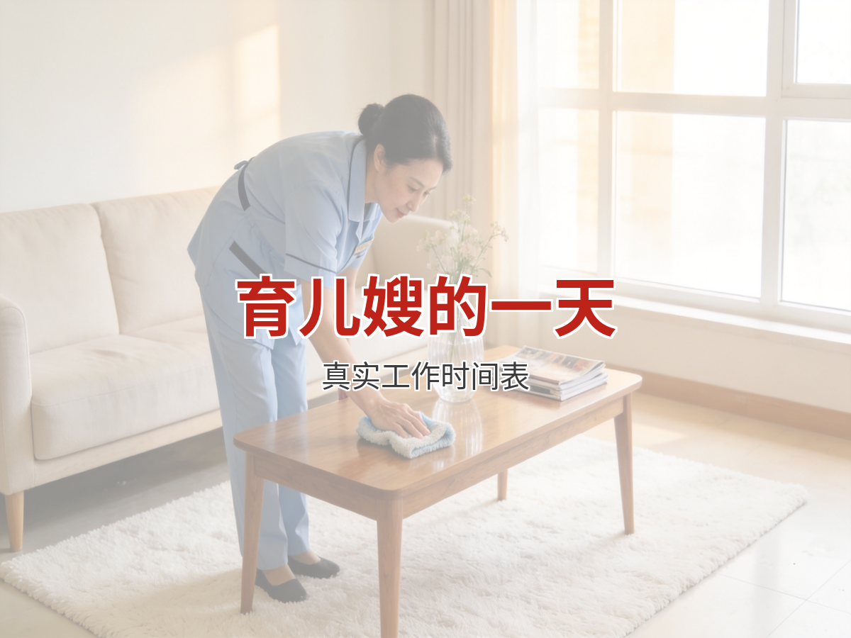 育儿嫂一天都在做什么？真实时间表告诉你值不值