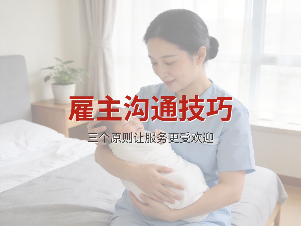 家政阿姨怎么跟雇主有效沟通？3个原则让你的服务更受欢迎