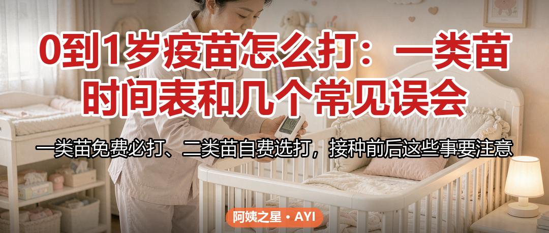 0到1岁疫苗怎么打：一类苗时间表和几个常见误会