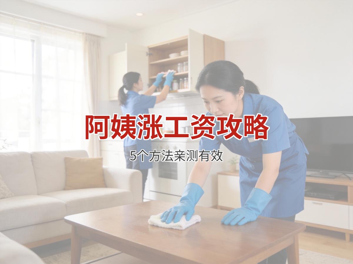 家政阿姨如何快速涨工资 这5个方法亲测有效