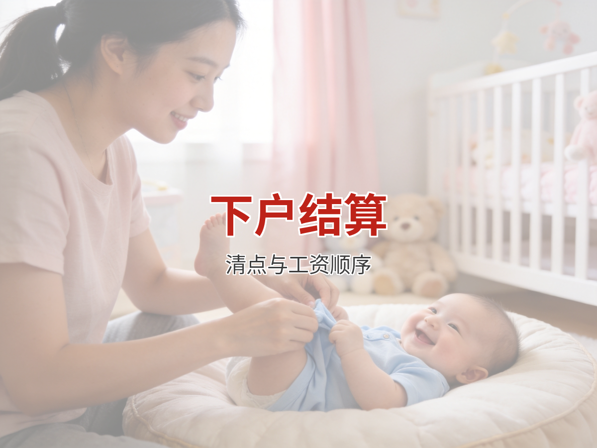 阿姨下户结算怎么做:工资、押金与物品清点的顺序