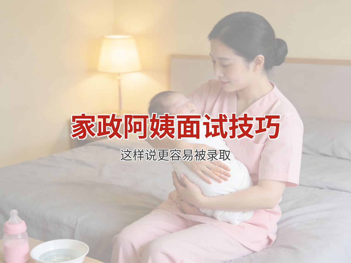 家政阿姨面试沟通技巧 这样说更容易被录取