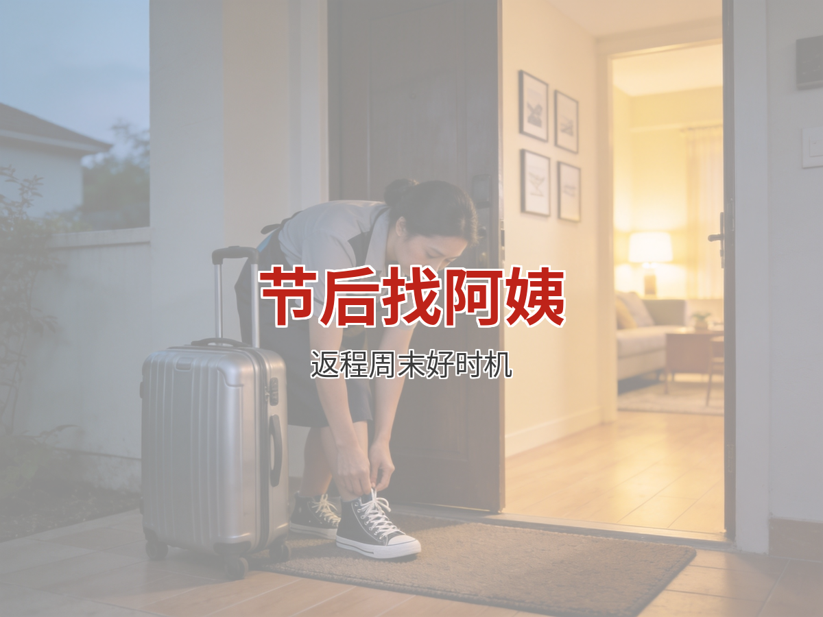 长假返程第一周：找阿姨的黄金窗口这样用