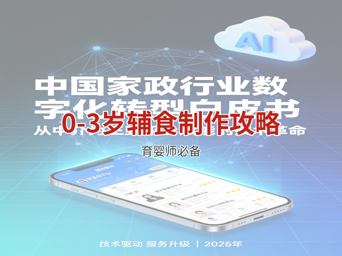 0-3岁宝宝各阶段辅食制作全攻略，育婴师必备