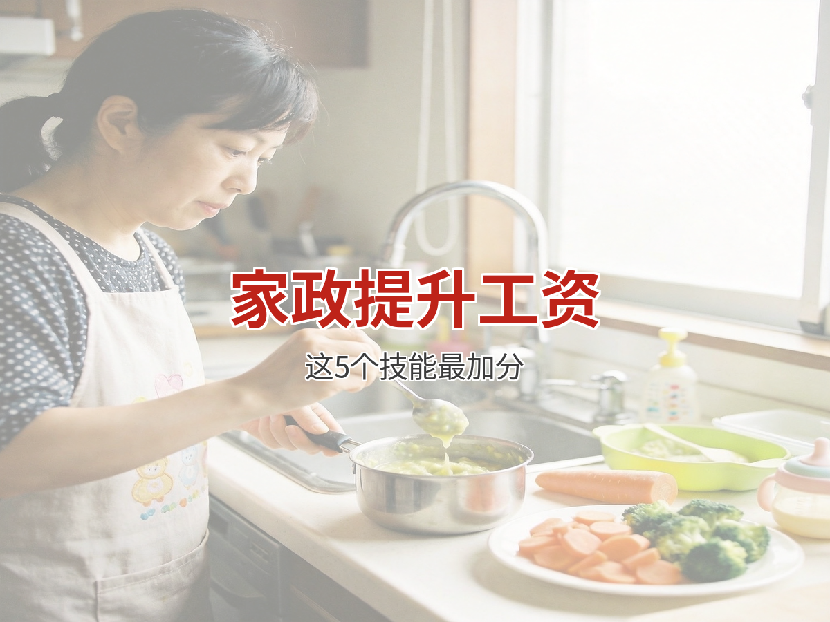 家政阿姨怎么提升工资 这5个技能最加分