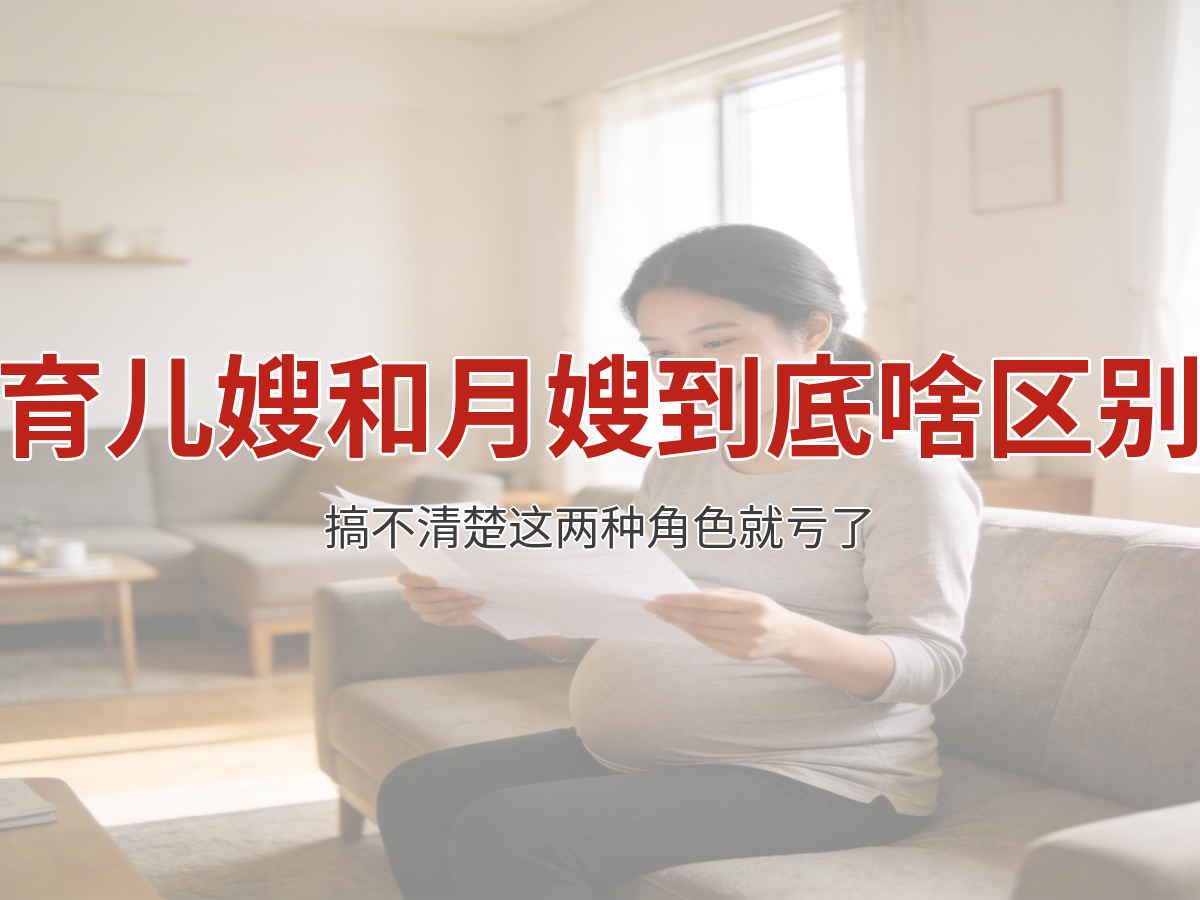 育儿嫂和月嫂到底啥区别？搞不清楚就亏了