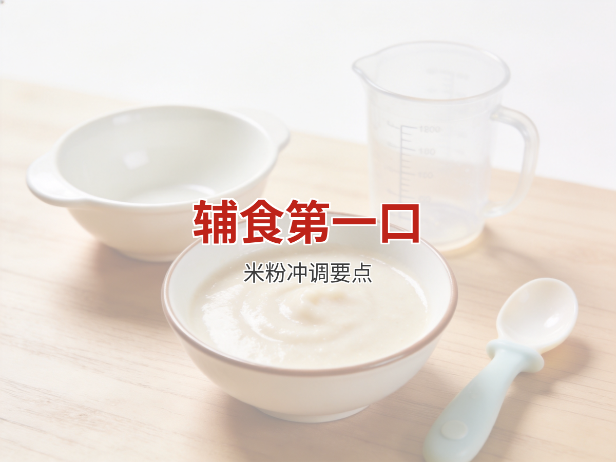 辅食第一口怎么加：高铁米粉的冲调与观察