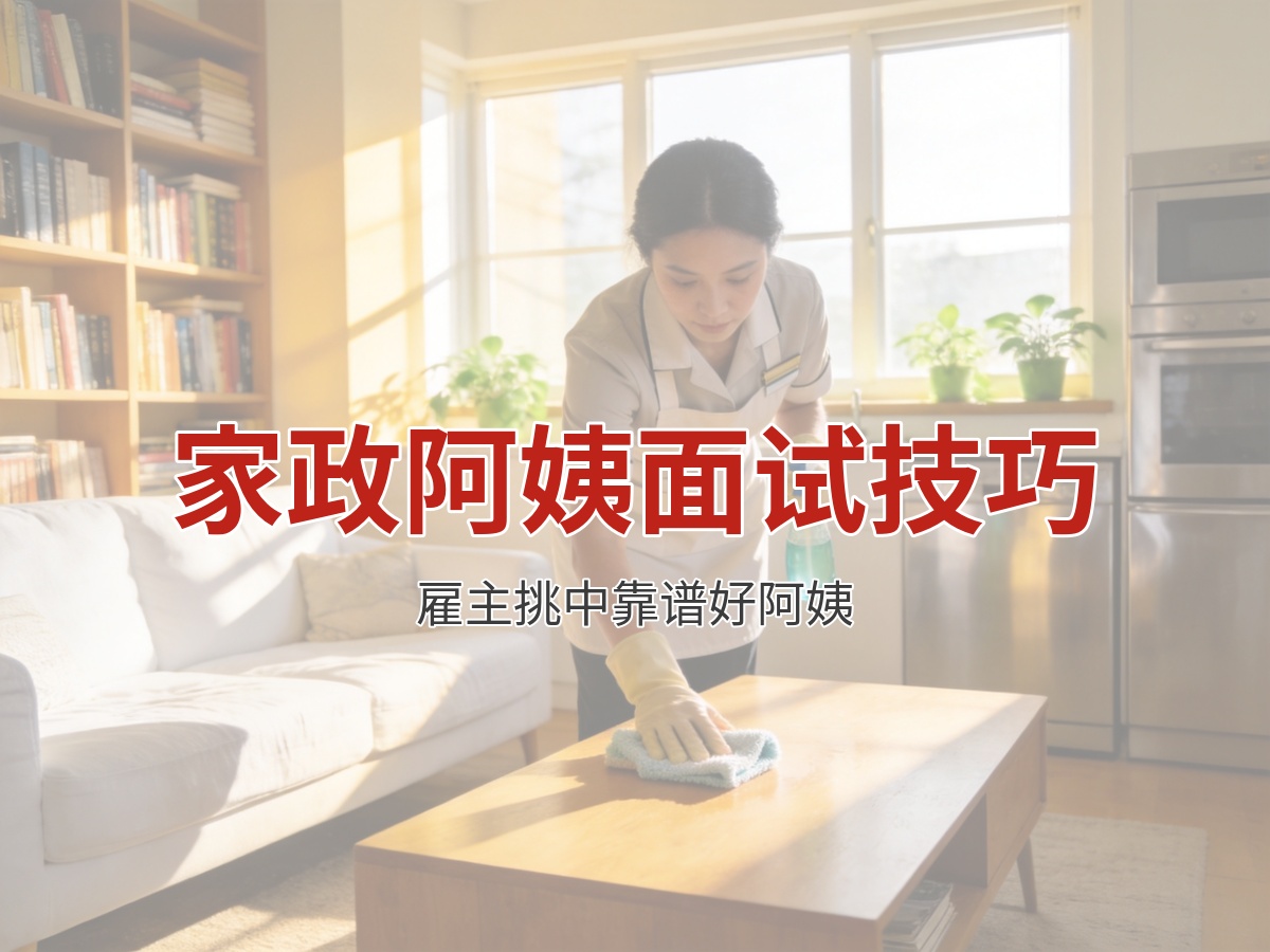 家政阿姨面试这样问，雇主一眼挑中靠谱好阿姨