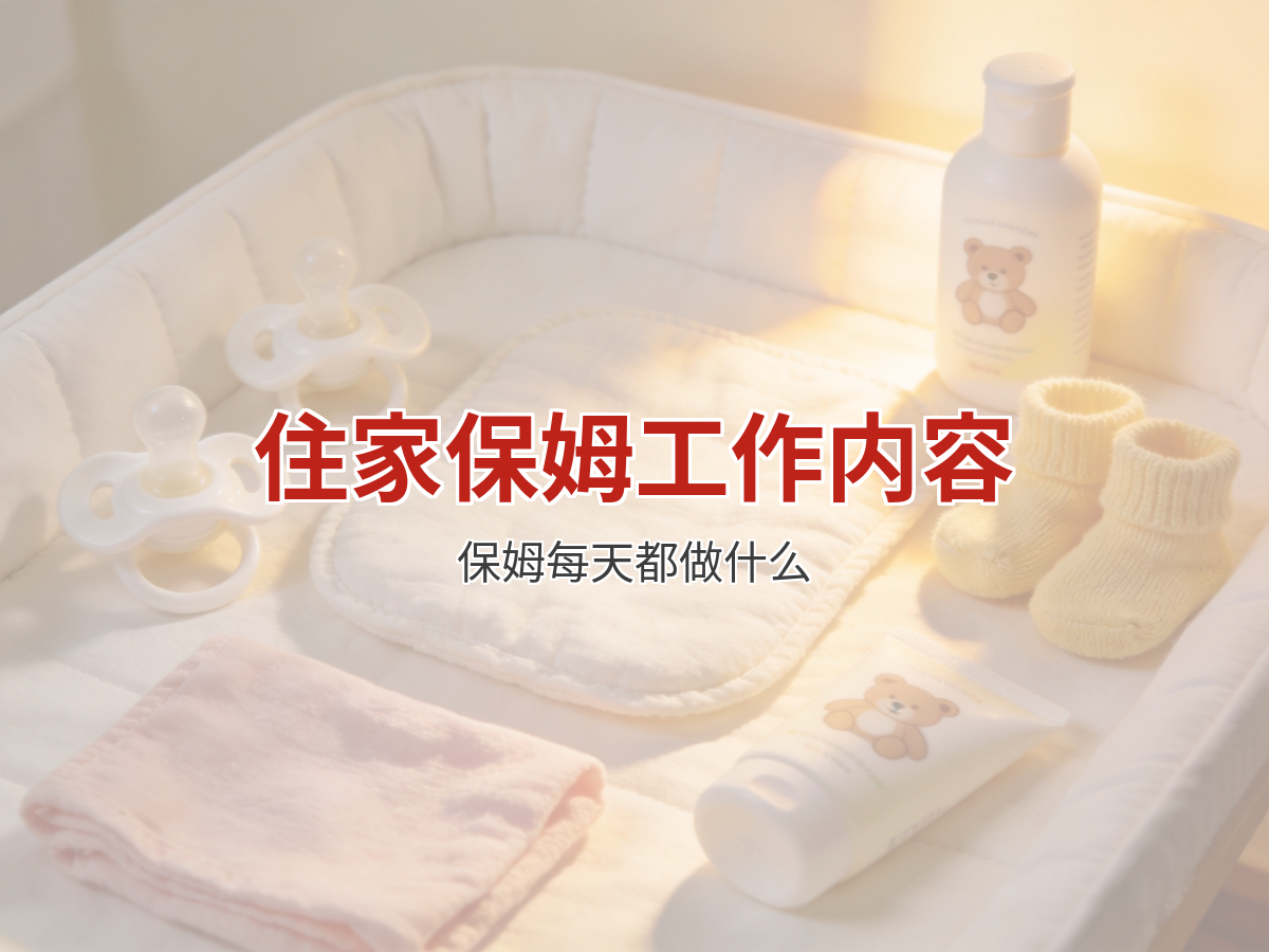 住家保姆工作内容详解：住家保姆每天都做什么