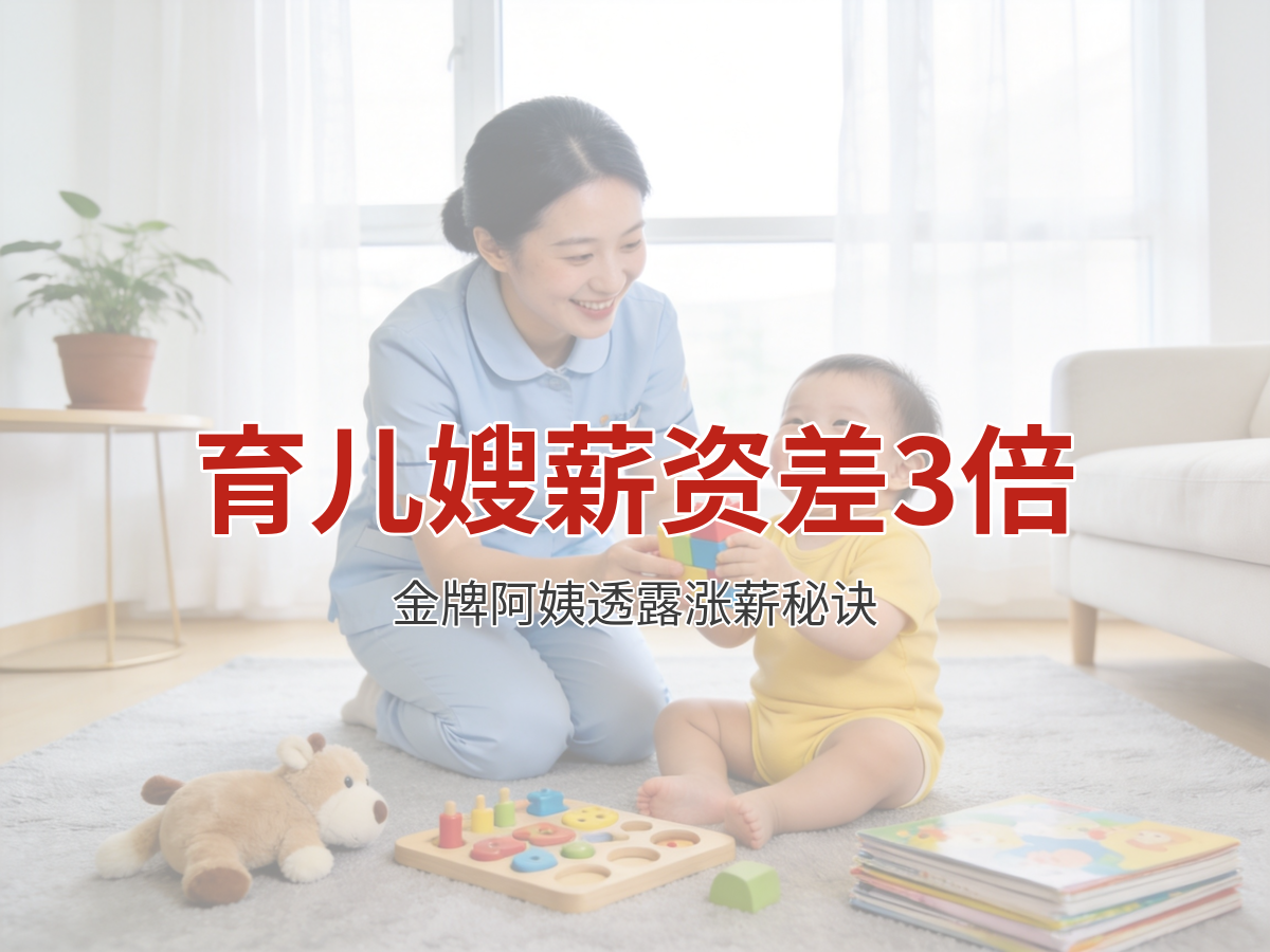育儿嫂薪资为什么差3倍？金牌阿姨透露涨薪秘诀