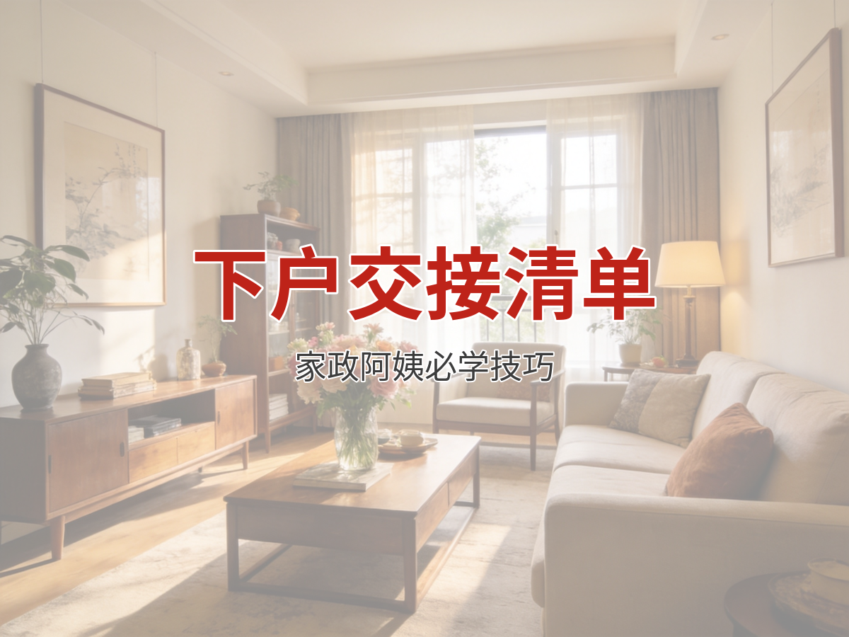家政阿姨下户交接怎么做？做好这几点让雇主更满意