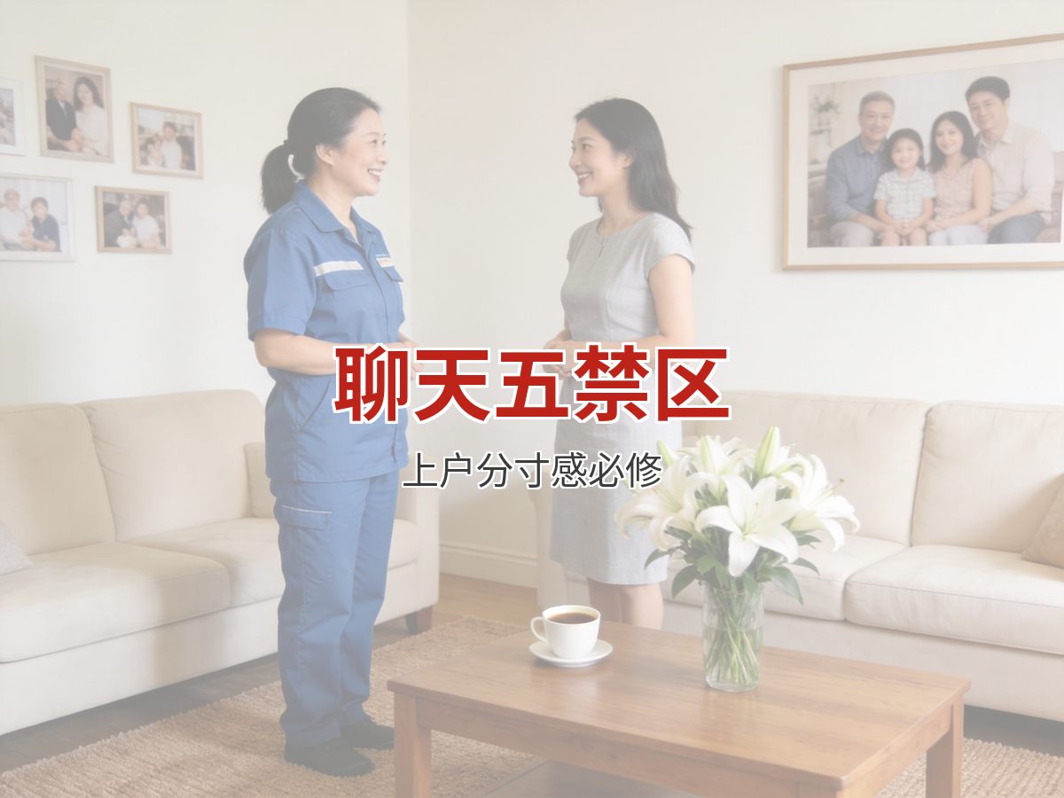 上户聊天有分寸：这5个话题别主动问雇主