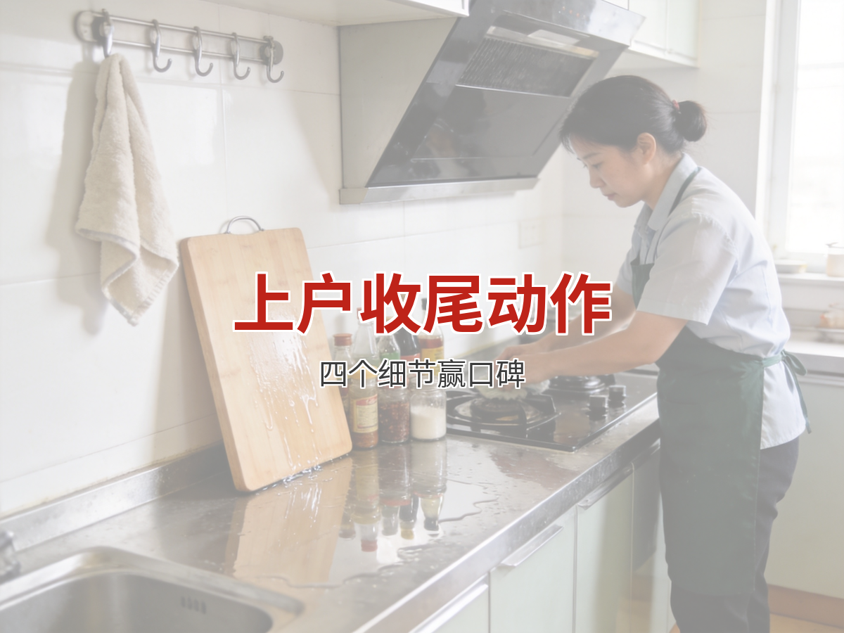 上户收尾的4个动作，让雇主记住你的好