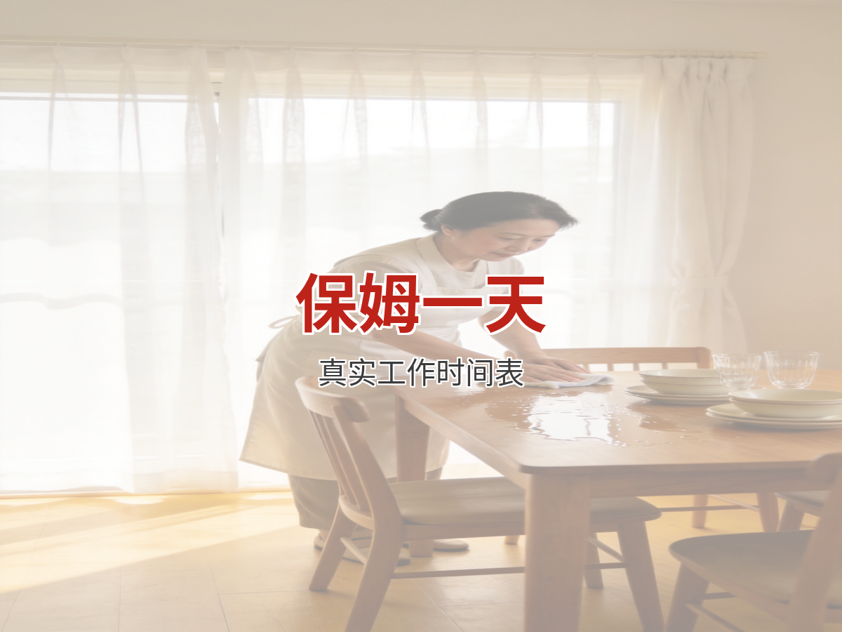 住家保姆一天都在做什么？真实时间表告诉你钱花得值不值