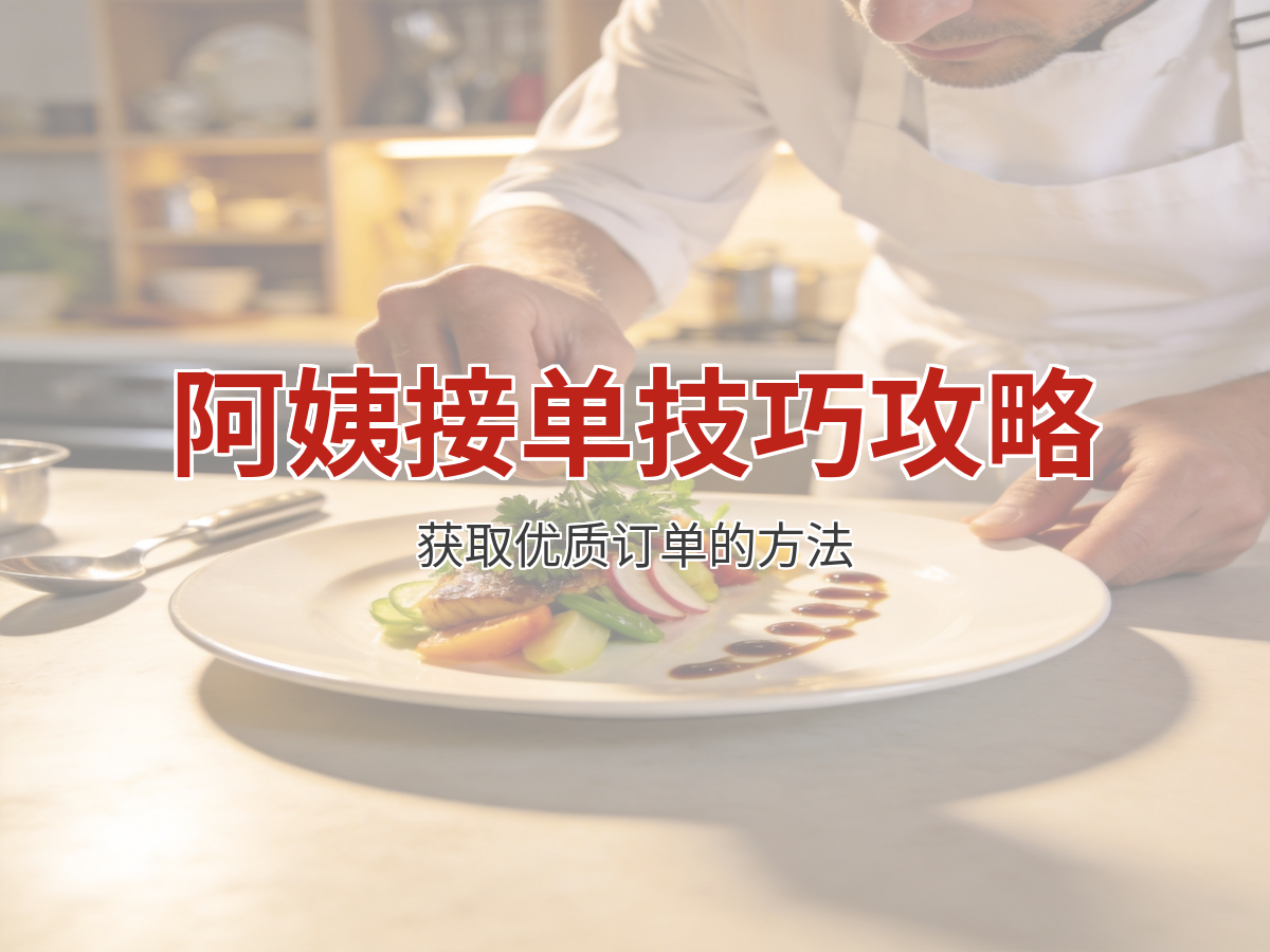 家政阿姨接单技巧：如何在平台获得更多优质订单