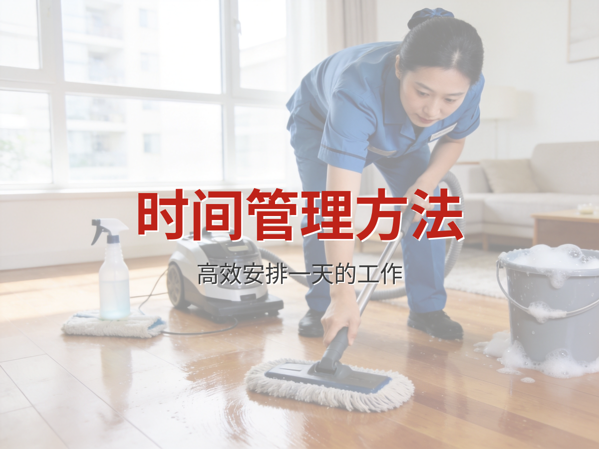 家政阿姨怎么做好时间管理？高效安排一天工作的方法