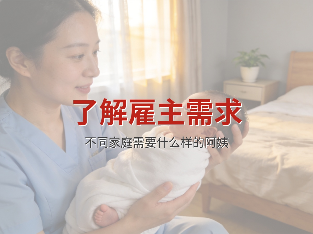 了解雇主核心需求：不同类型的家庭最需要什么样的家政阿姨