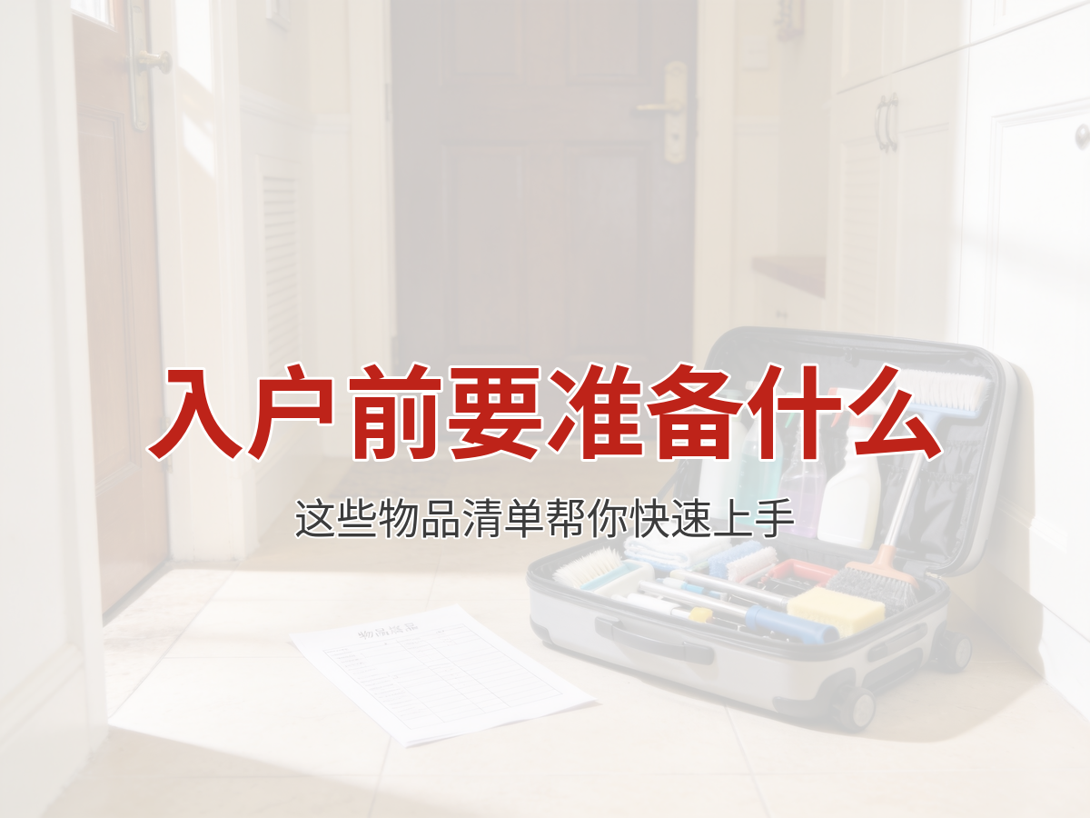 家政阿姨入户前要准备什么？这些物品清单帮你快速上手