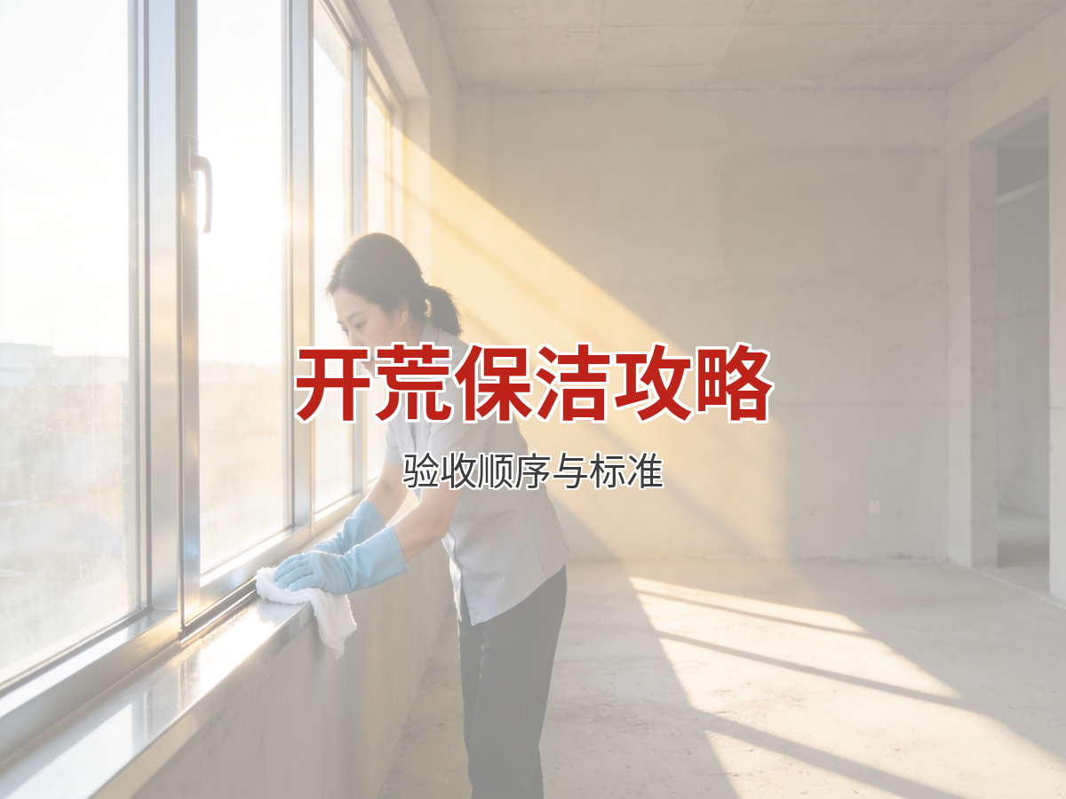 装修后入住前的开荒保洁：验收顺序与标准