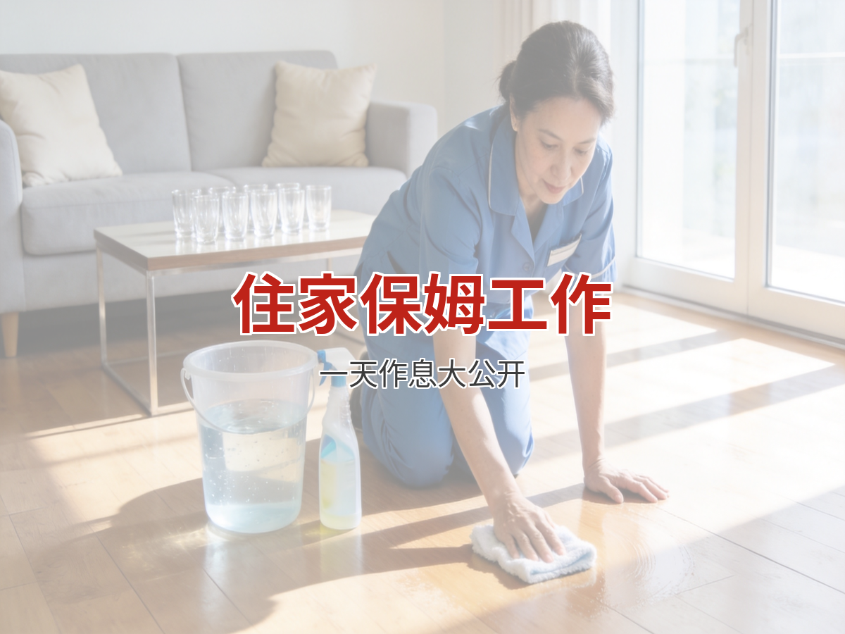 住家保姆都做什么工作？一天作息时间大公开
