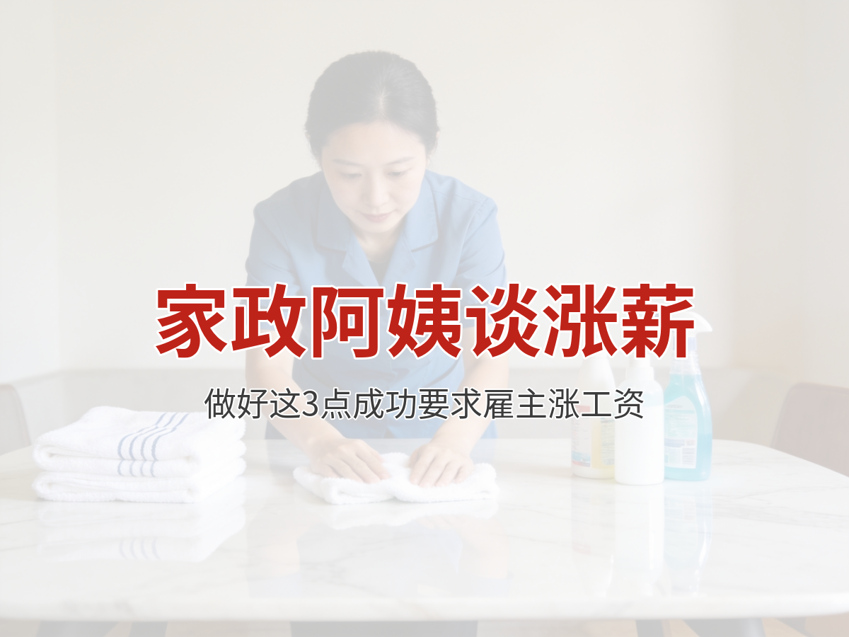 家政阿姨谈涨薪：做好这3点，成功要求雇主涨工资