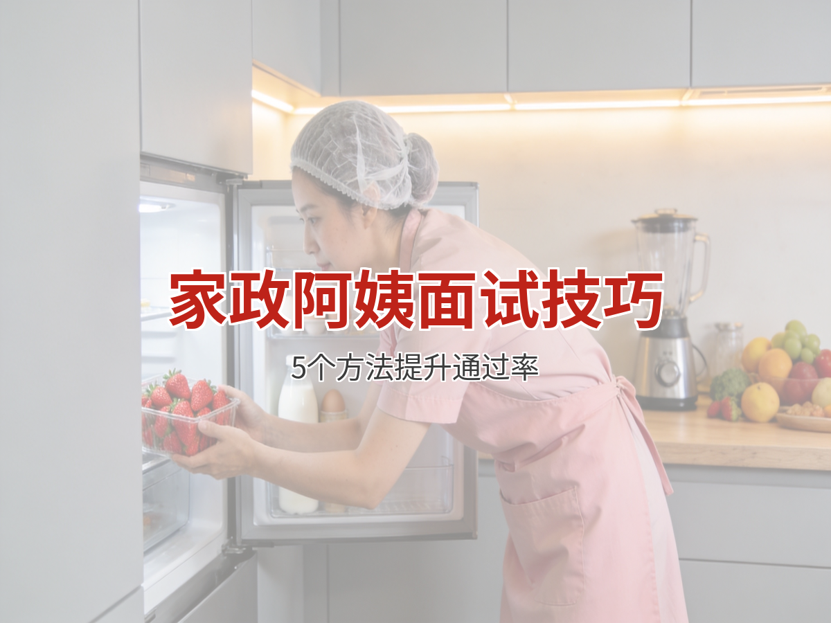 家政阿姨面试通过率低 因为你没掌握这5个技巧