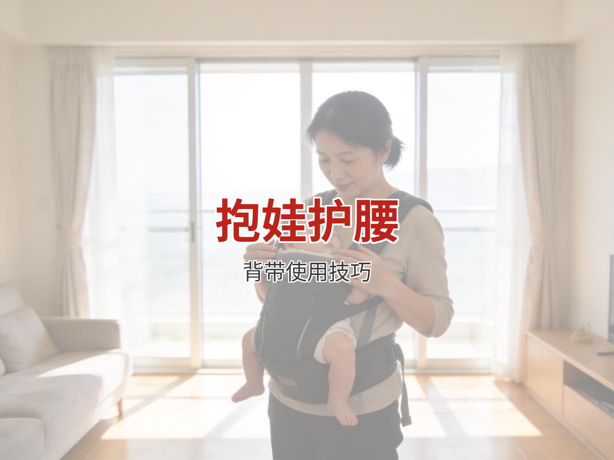 抱娃姿势与背带使用：长时间抱娃的护腰技巧