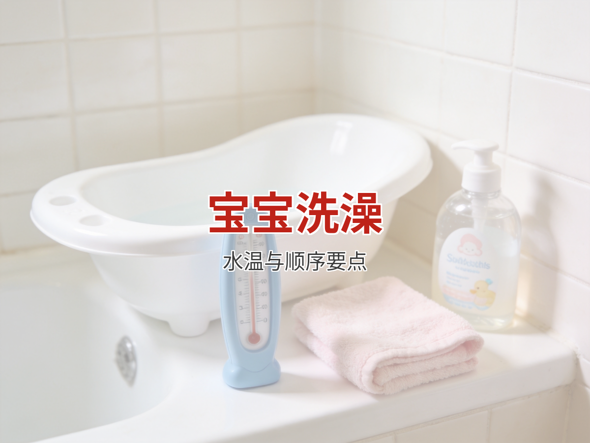 宝宝洗澡水温怎么把握：手肘测试与洗澡顺序